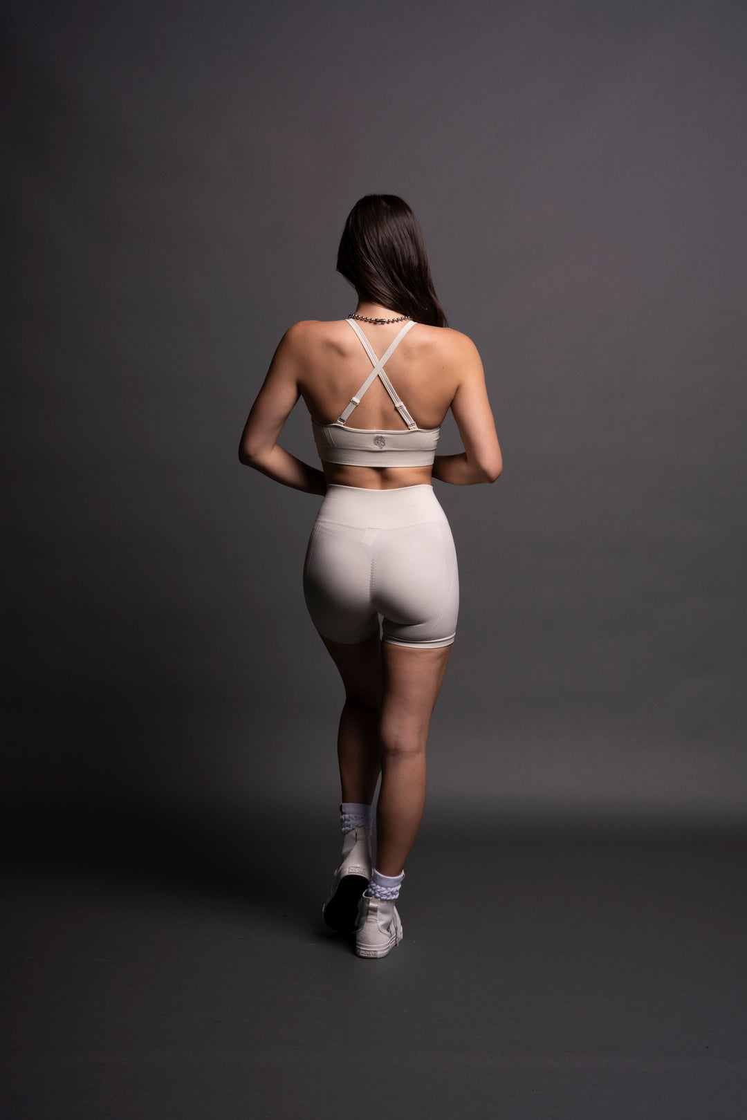 Our League "Everson Seamless" High Neck Bra in Sand