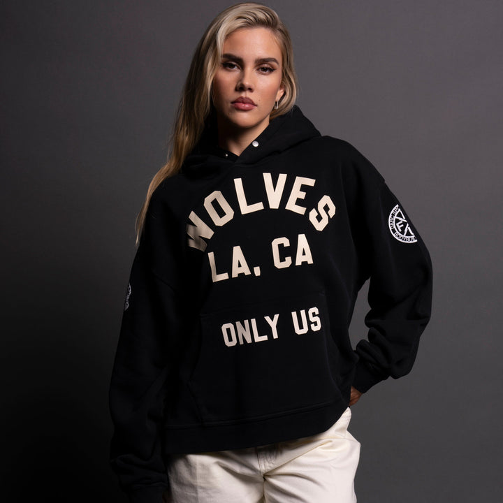 LA Wolves League "Box Cut" Hoodie in Black