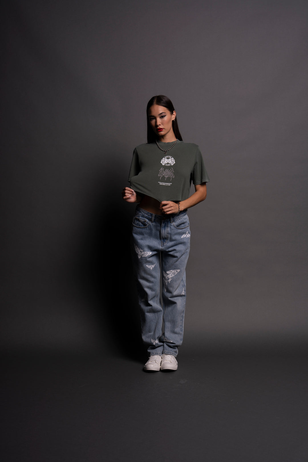 Dangerous "Premium" (Cropped) Tee in Green Ivy