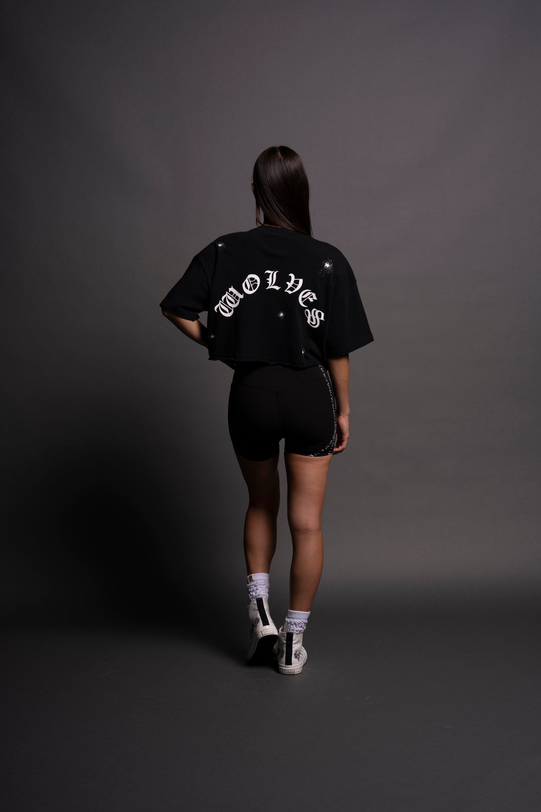 Moonlight "Premium" Oversized (Cropped) Tee in Black