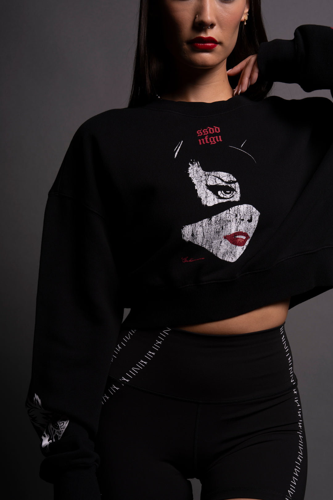 I Tried To Save You "Ava" Crewneck in Black