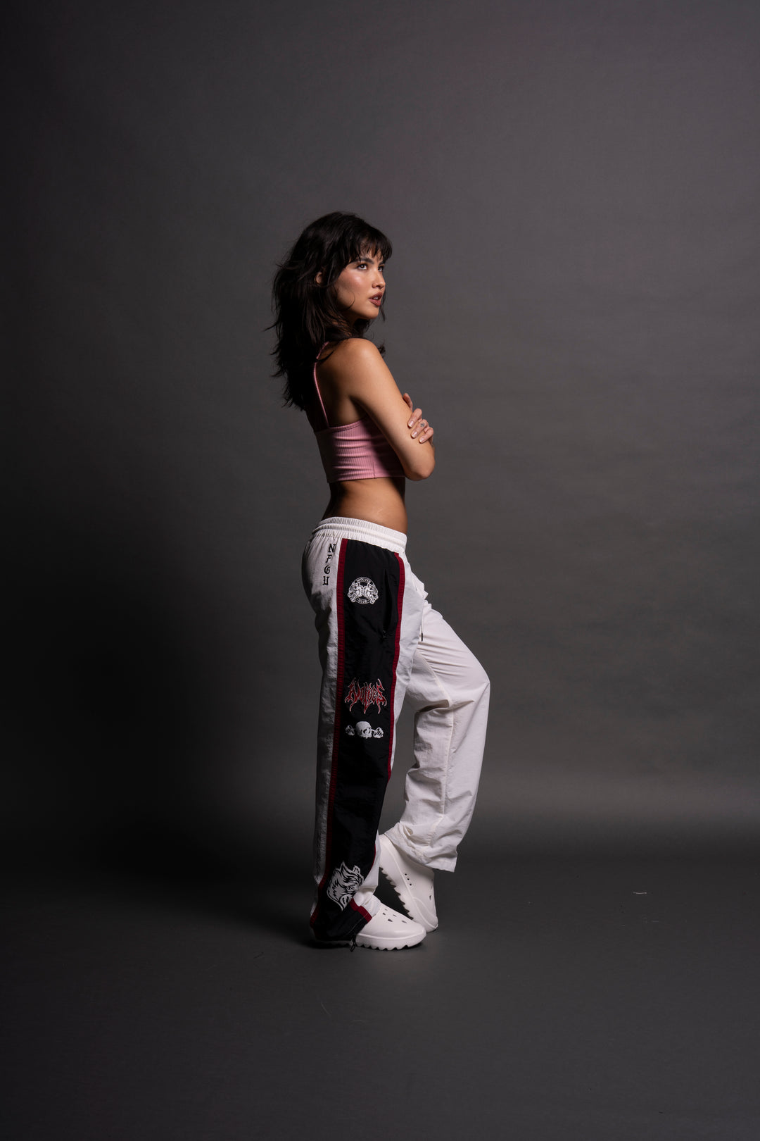 Our Zone Remind Unisex Track Pants in Cream