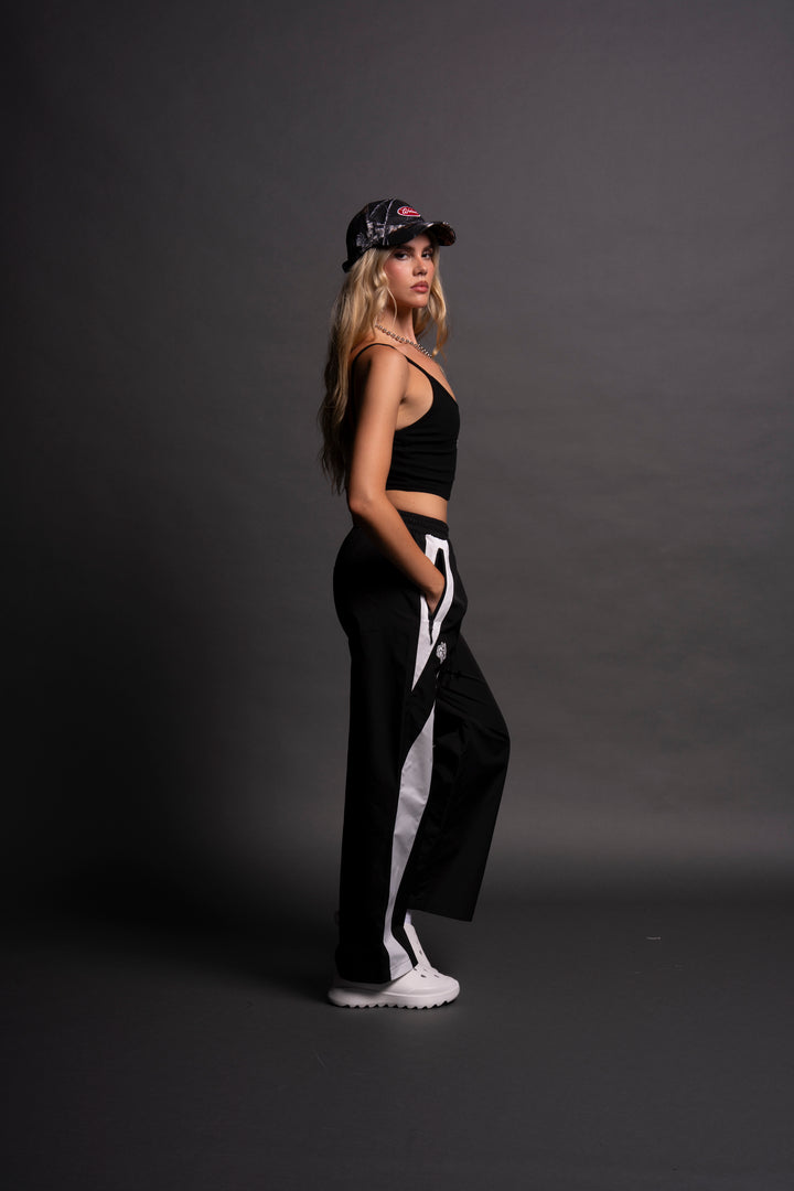 Dual Brolic Unisex Track Pants in Black/White