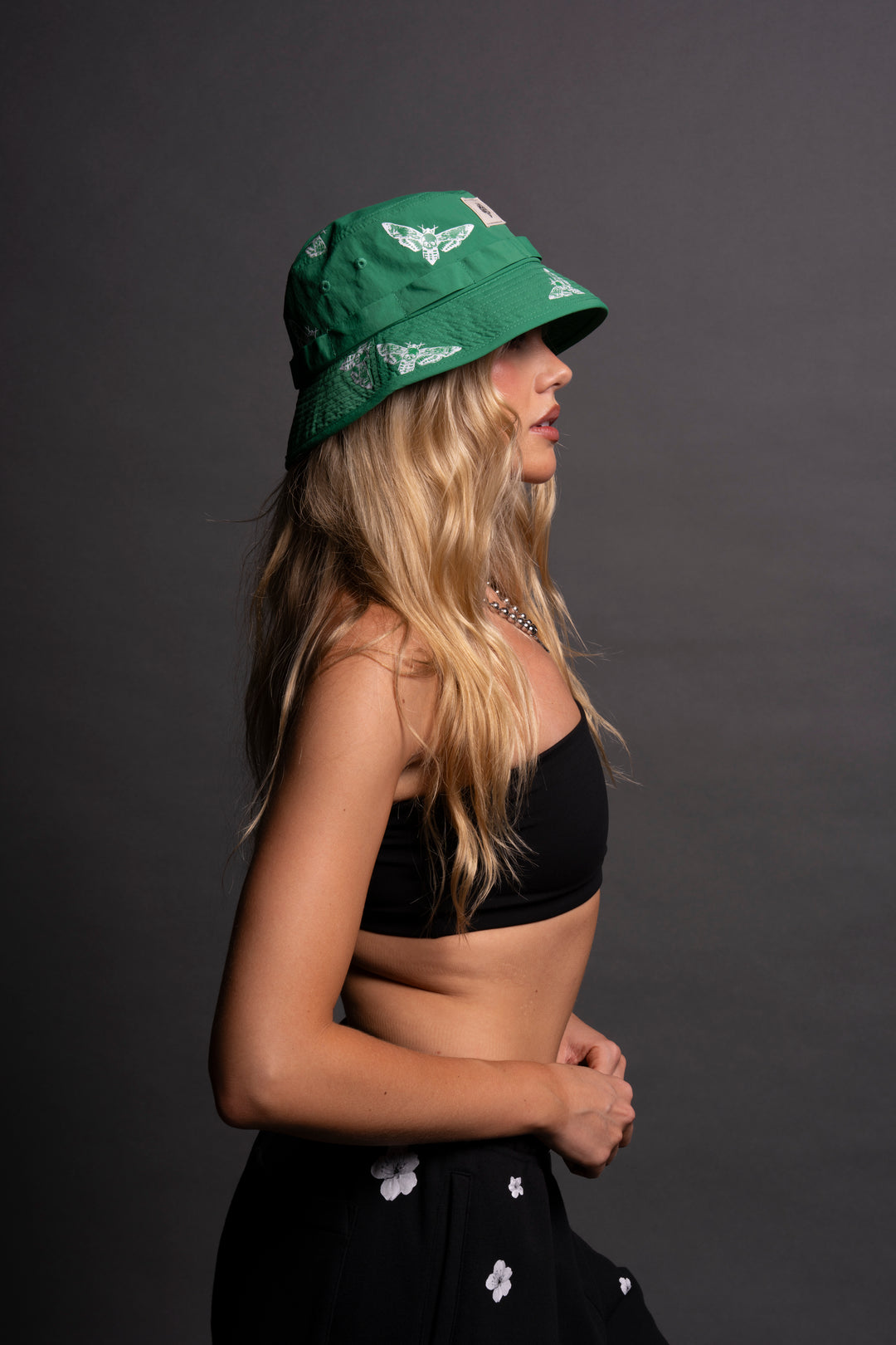 Death Moth Boonie Bucket Hat in Green