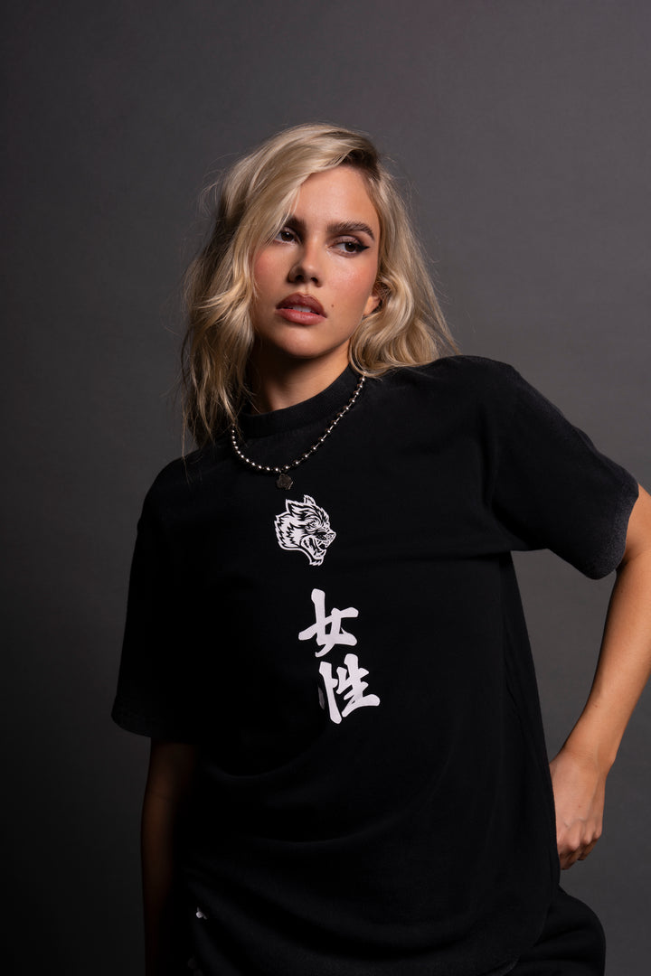 Her Wolf "Premium" Classic She Tee in Black