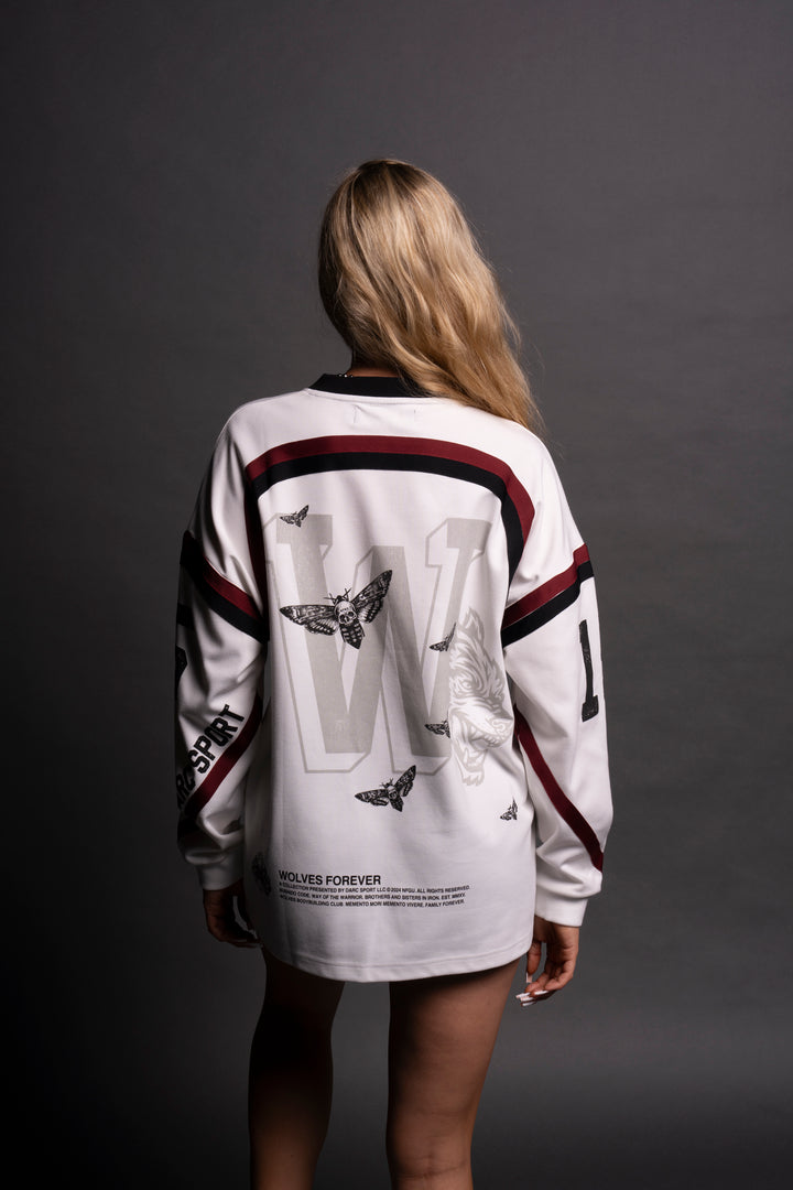 Our Zone Bailey Motocross Jersey in Cream/Red