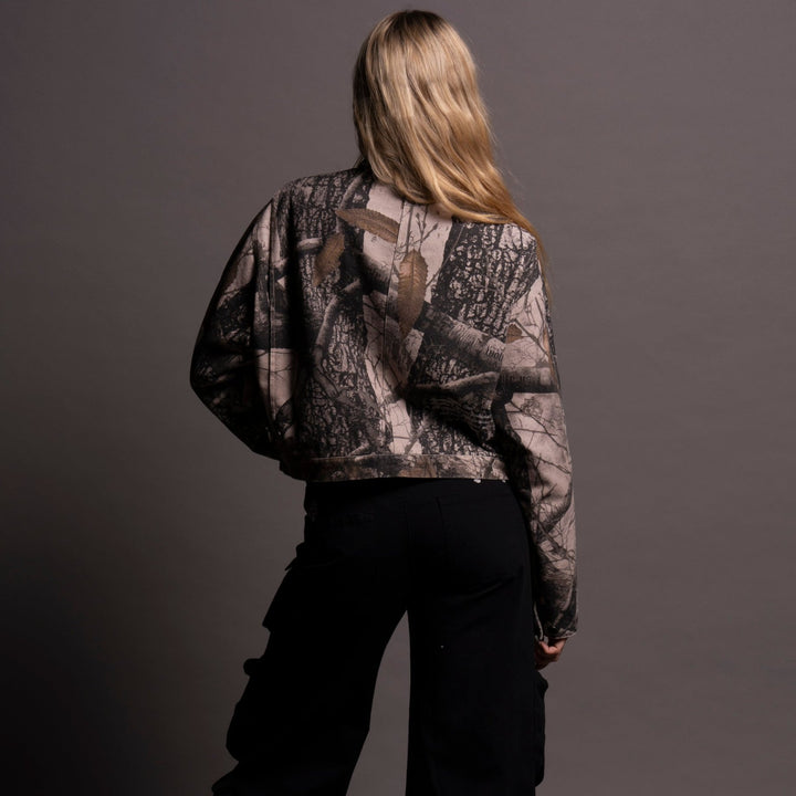 Patch Wayland Cropped Jacket in Clay Woodland Camo