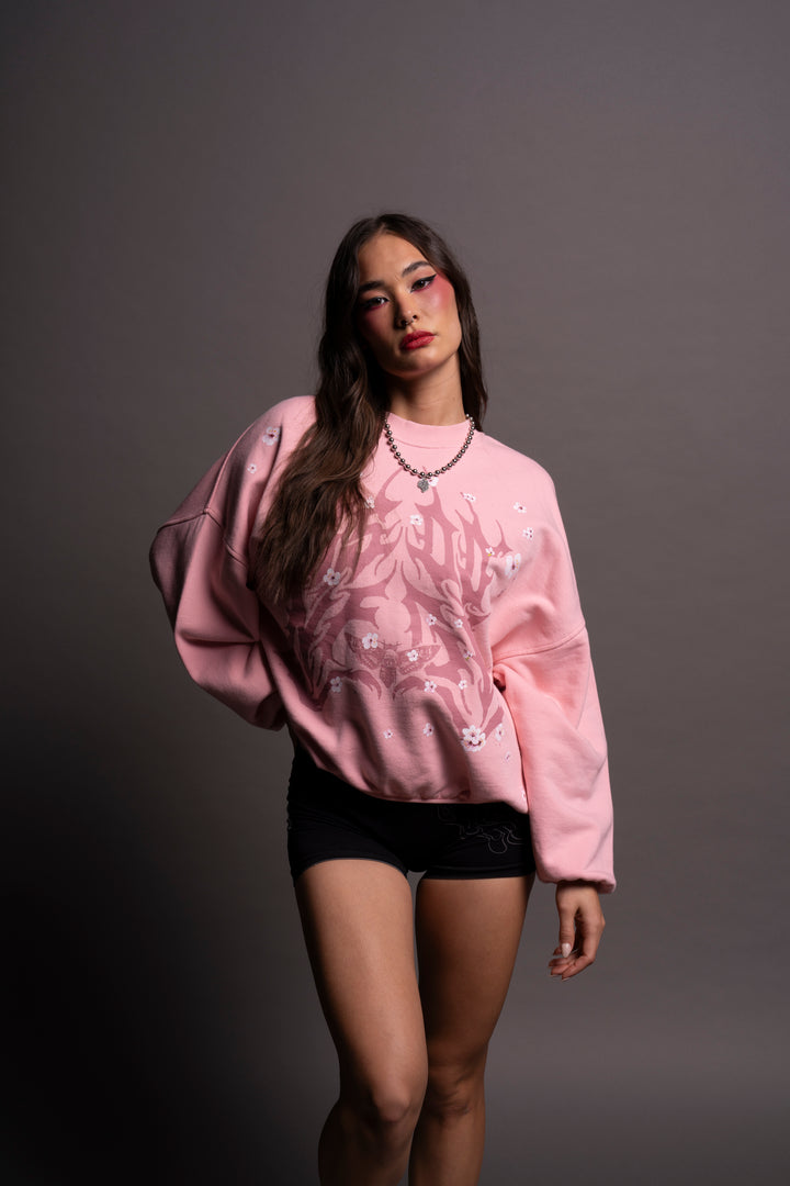 SSDDNFGU Metal S. Hall She Crewneck in Cherry Blossom