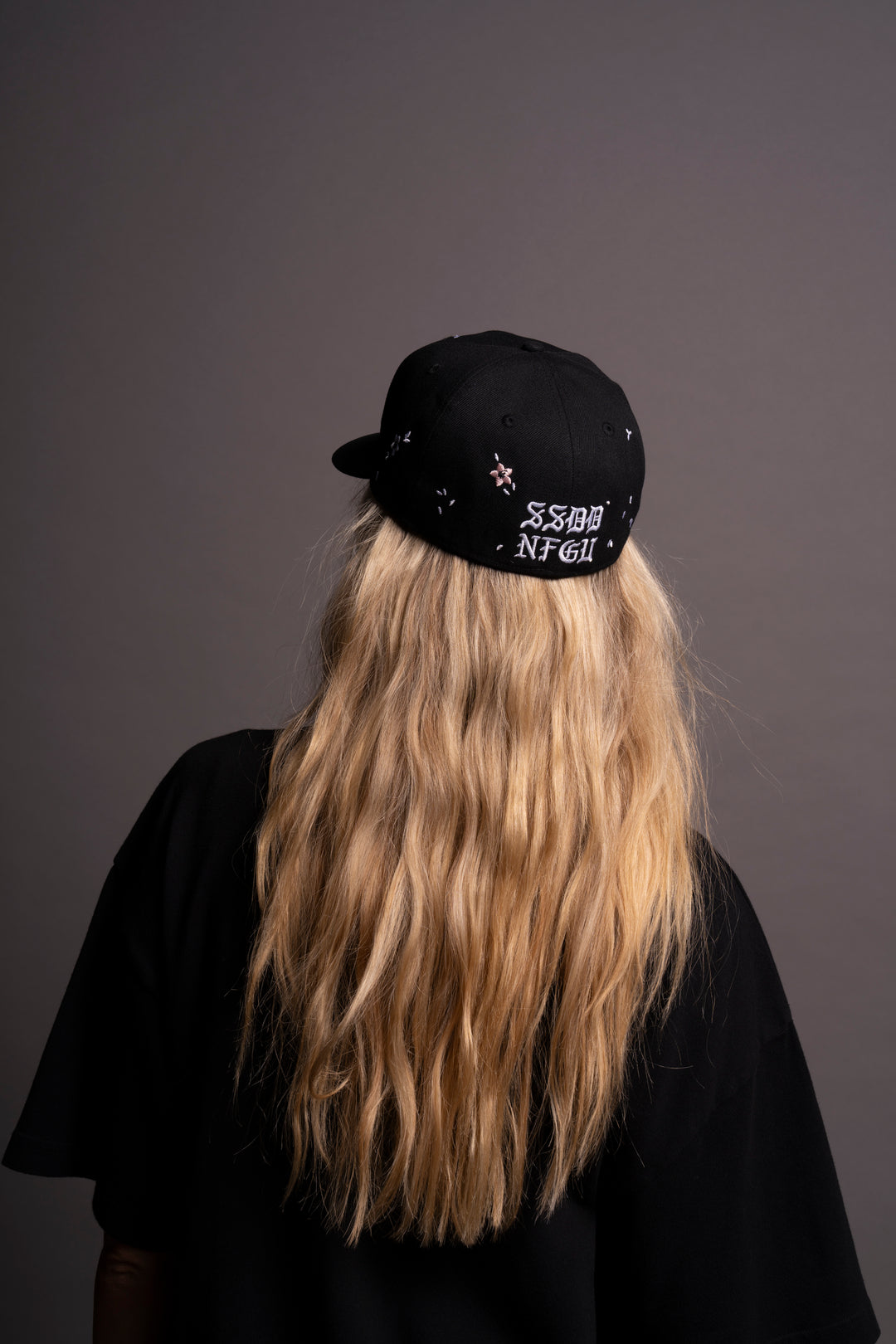 Wolves Sakura Fitted Hat in Black