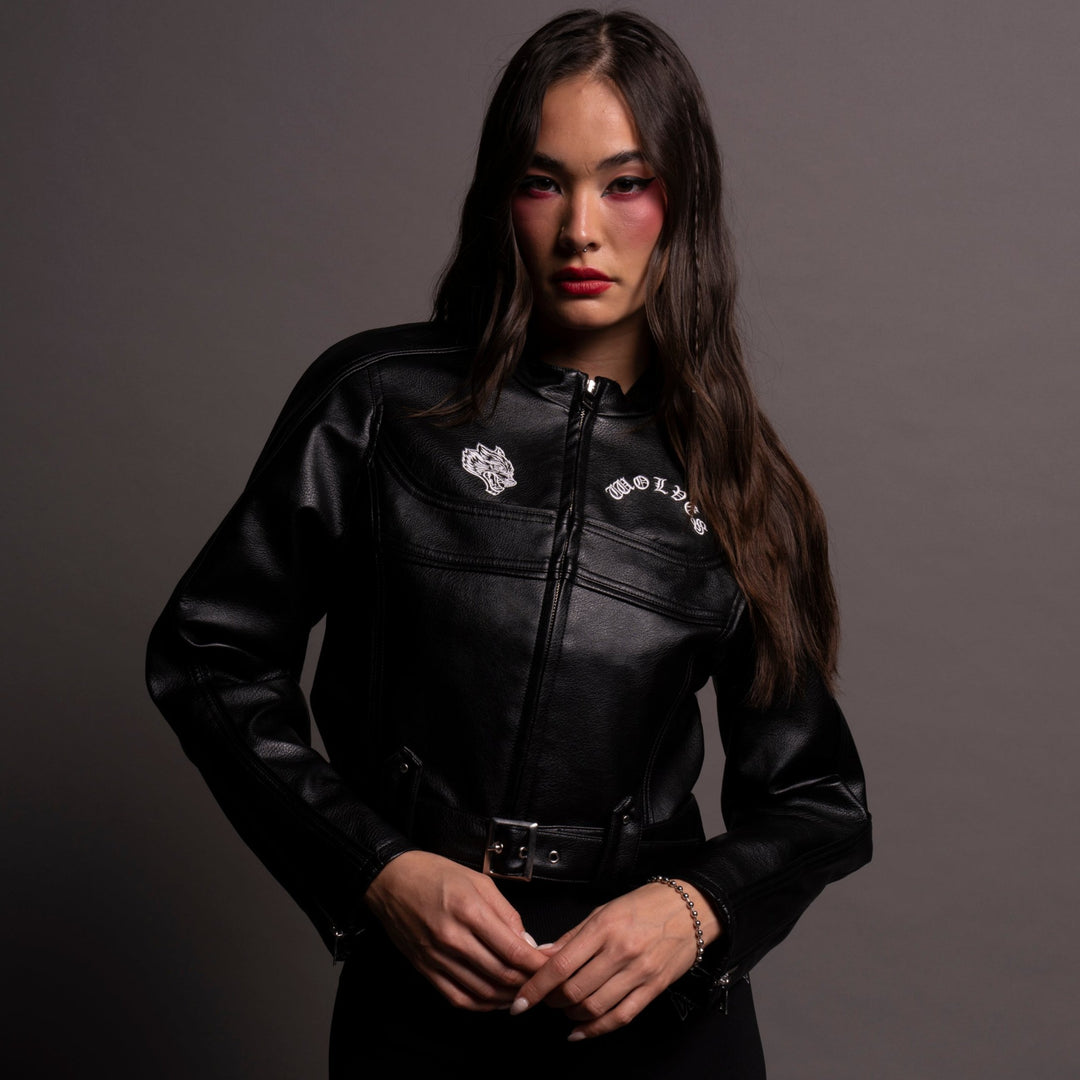 Chopper Wolf Letty Moto Jacket in Black