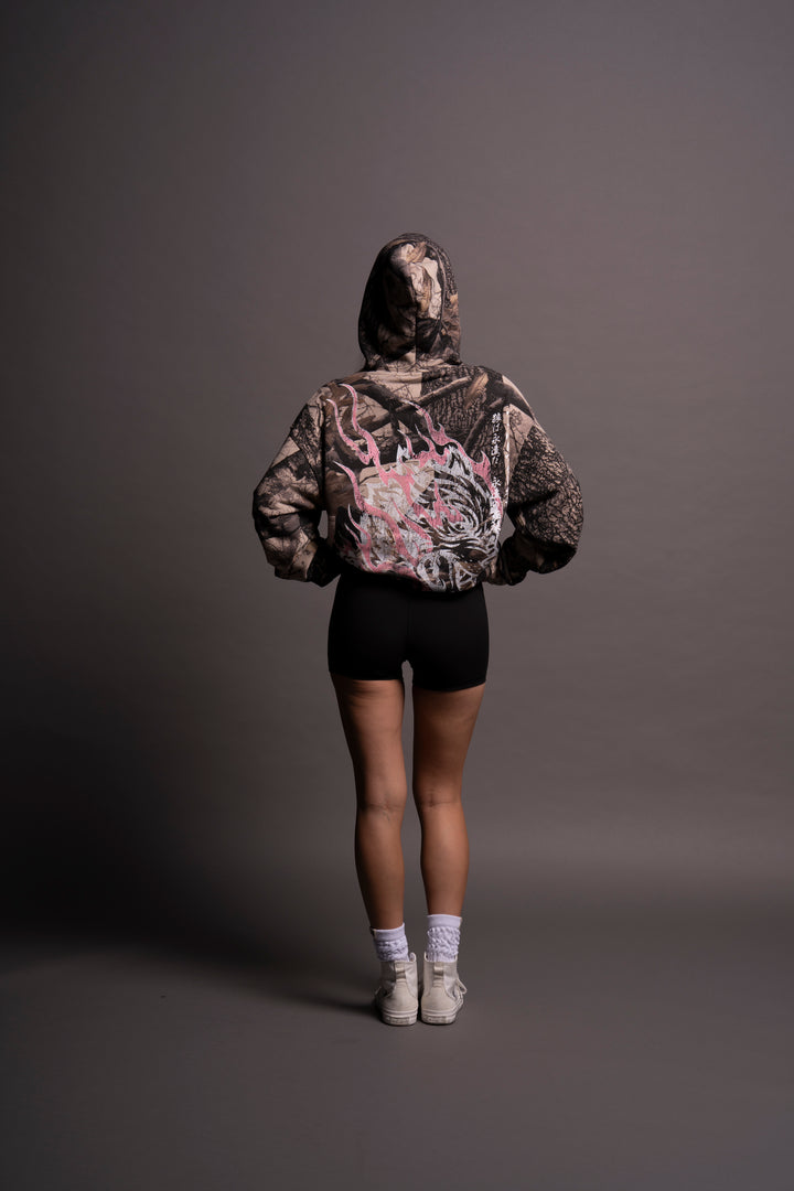 Inferno "Pierce" Unisex Hoodie in Clay Woodland Camo