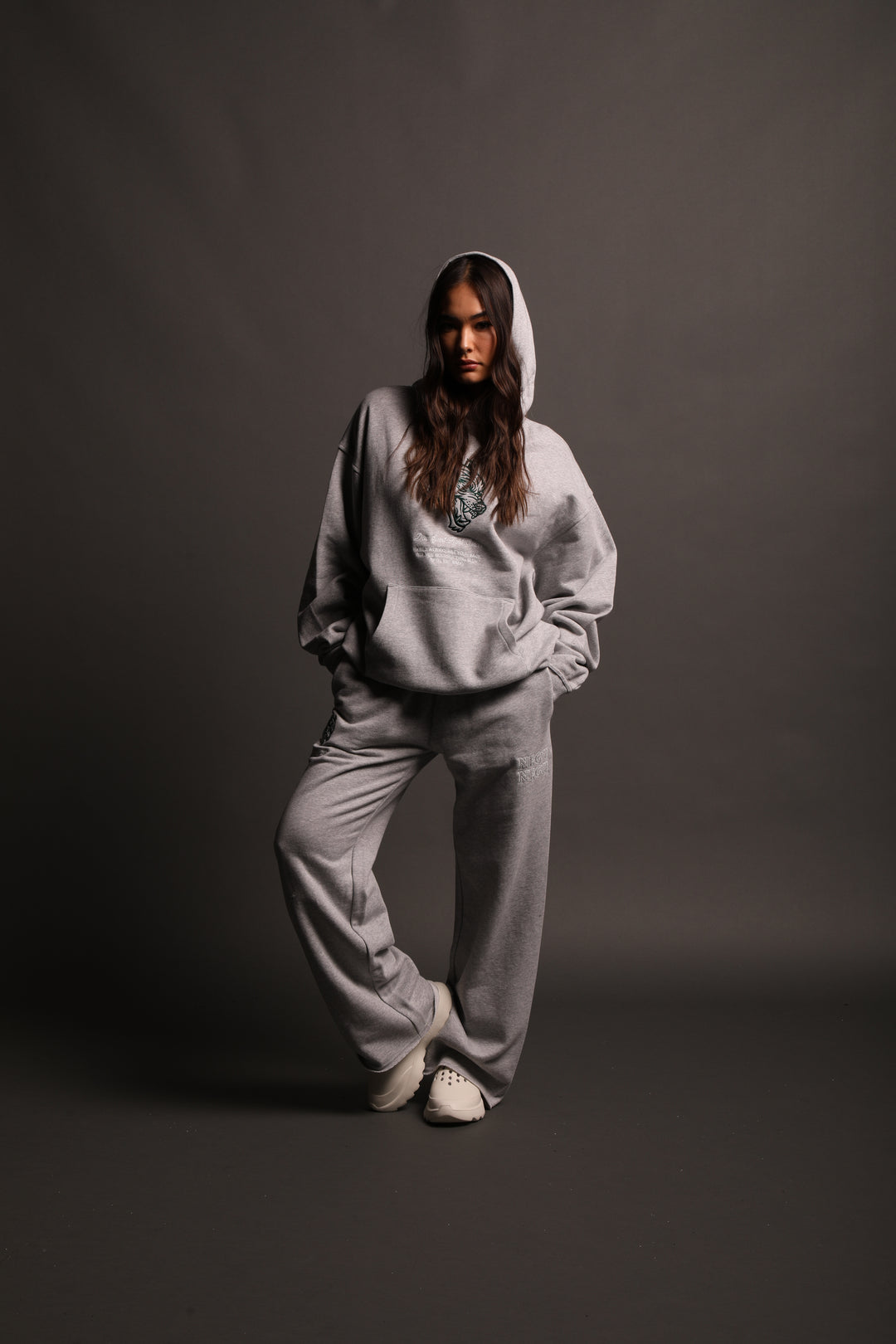 Inner Strength She Big Cozy Sweats in Light Athletic Gray