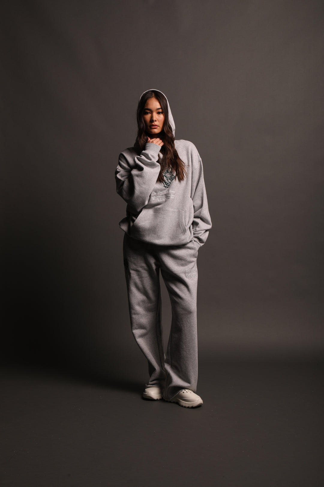 Inner Strength She Big Cozy Sweats in Light Athletic Gray