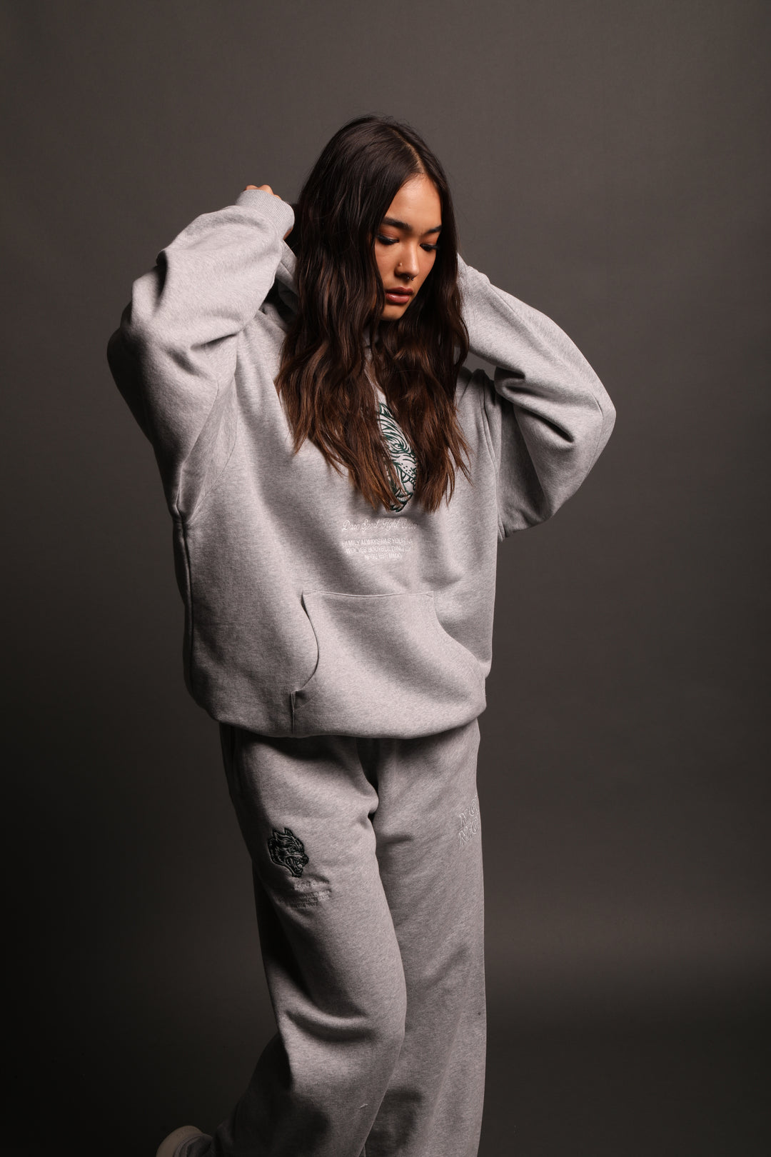 Inner Strength She Big Cozy Sweats in Light Athletic Gray