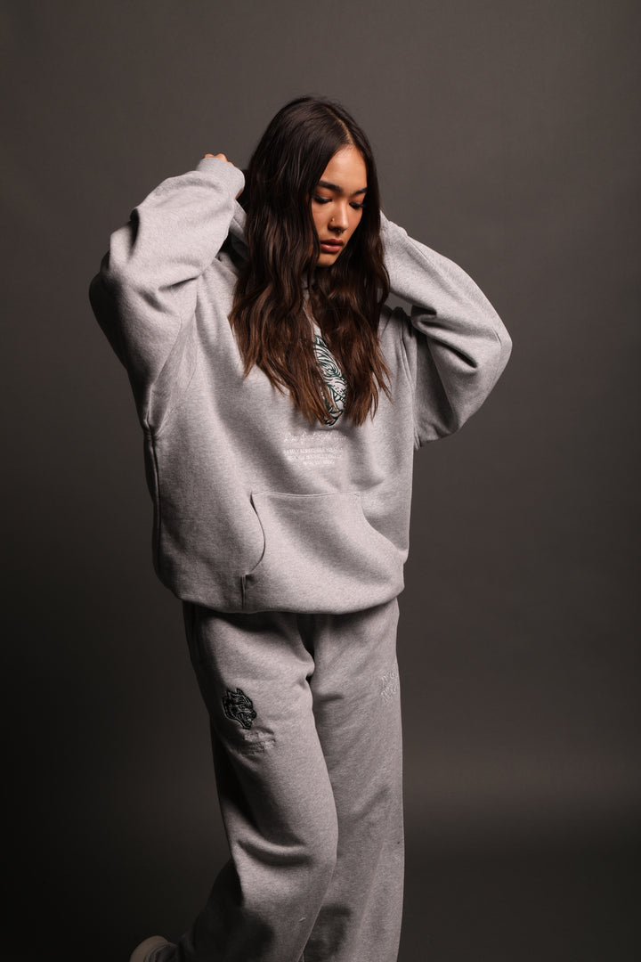 Inner Strength She Big Cozy Sweats in Light Athletic Gray