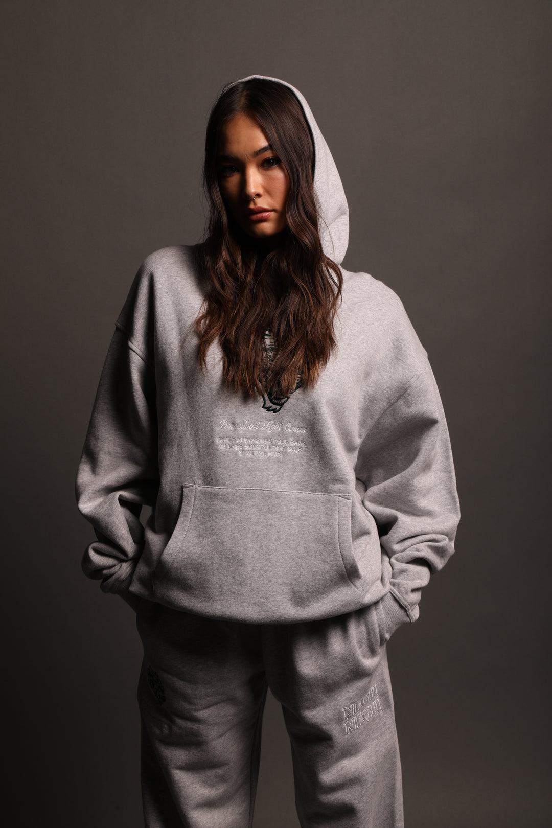 Inner Strength "Pierce" Unisex Hoodie in Light Athletic Gray