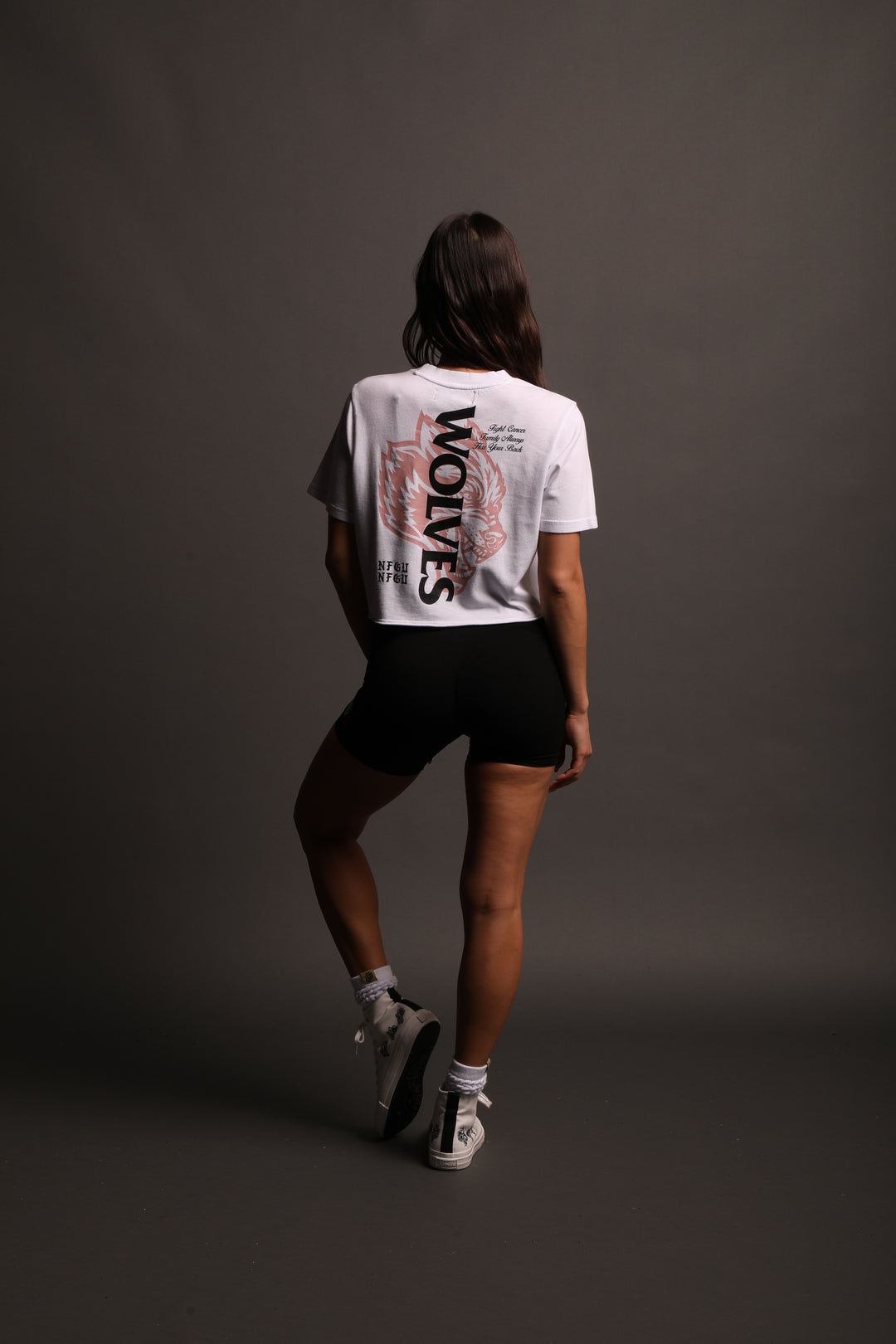 Always Have Your Back "Premium" (Cropped) Tee in White