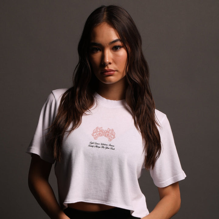 Always Have Your Back "Premium" (Cropped) Tee in White