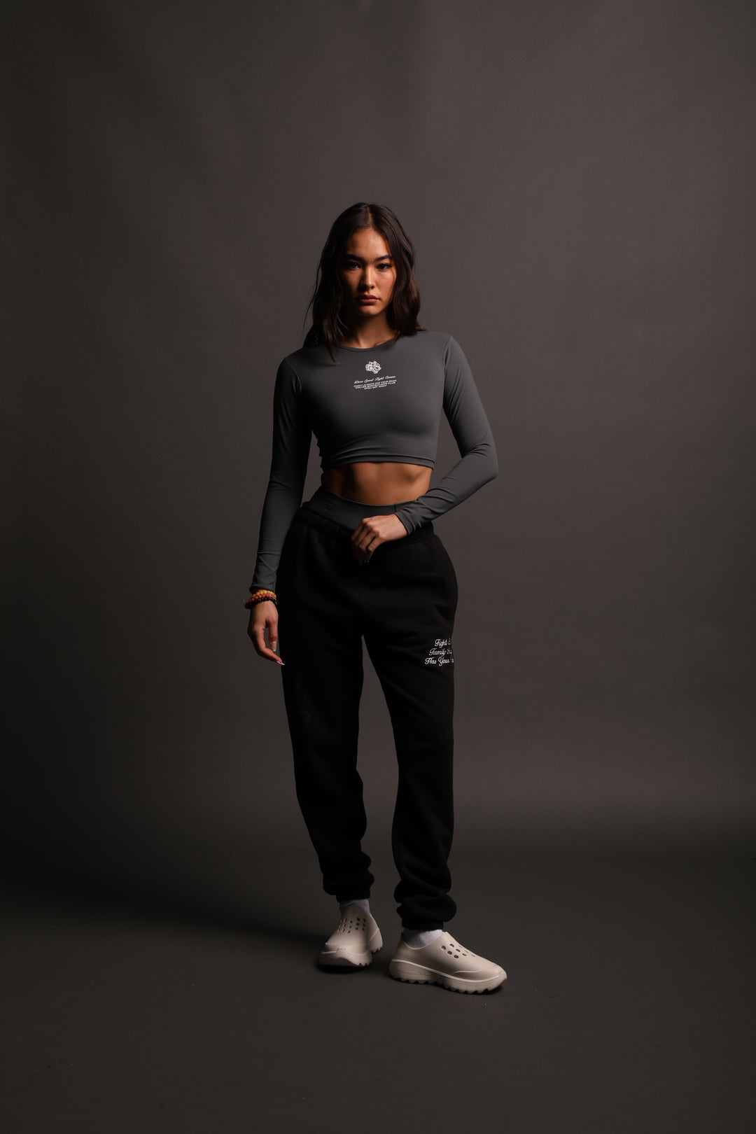 Always Have Your Back She Post Lounge Sweats in Black/Black