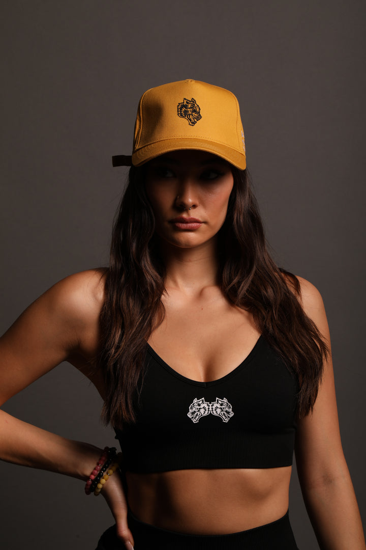 F Cancer x NFGU 5 Panel Hat in Vintage Gold