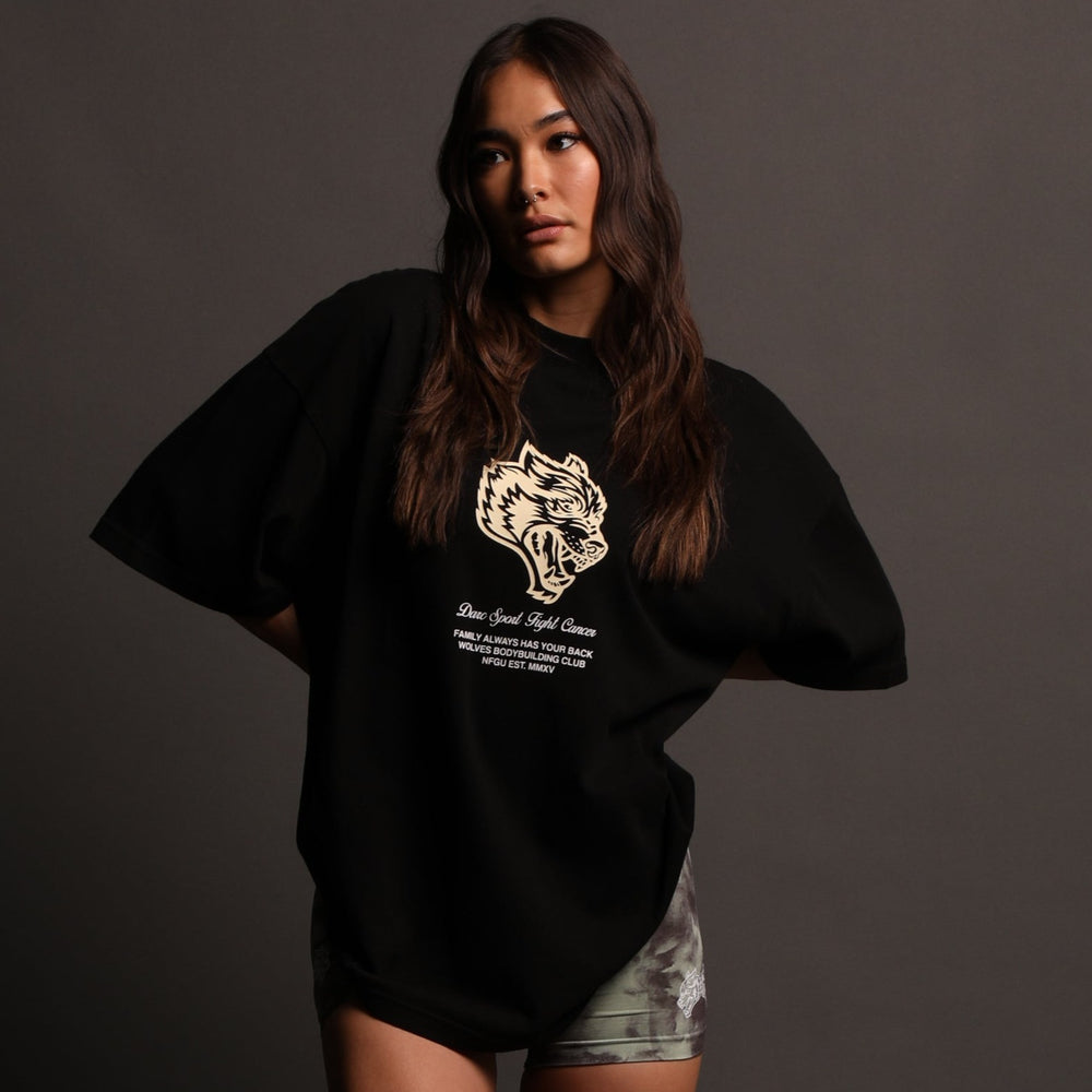 LOS ANGELES FOREVER (DRY WOLF) RAGLAN TEE IN BLACK - Darc Sport