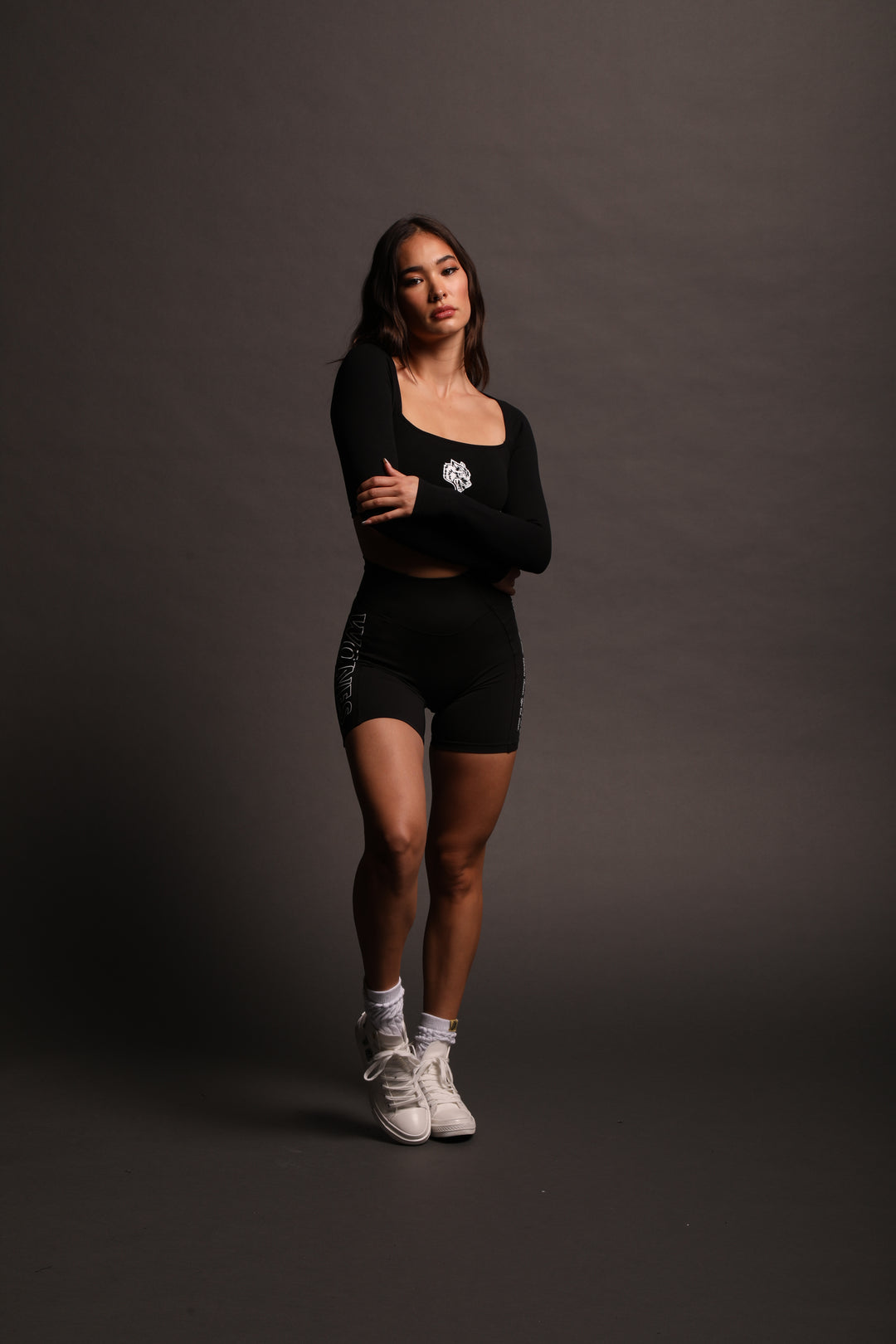 Lone L/S "Everson Sage Seamless" Top in Black