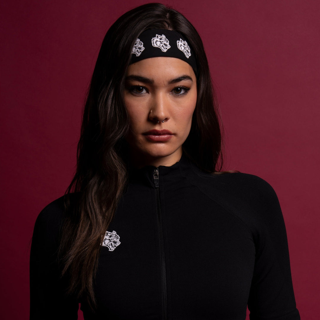 Triple Wolf Energy Headband in Black