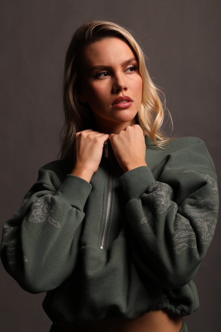 Leave Your Mark She Everson Mockneck Sweater in Rosemary