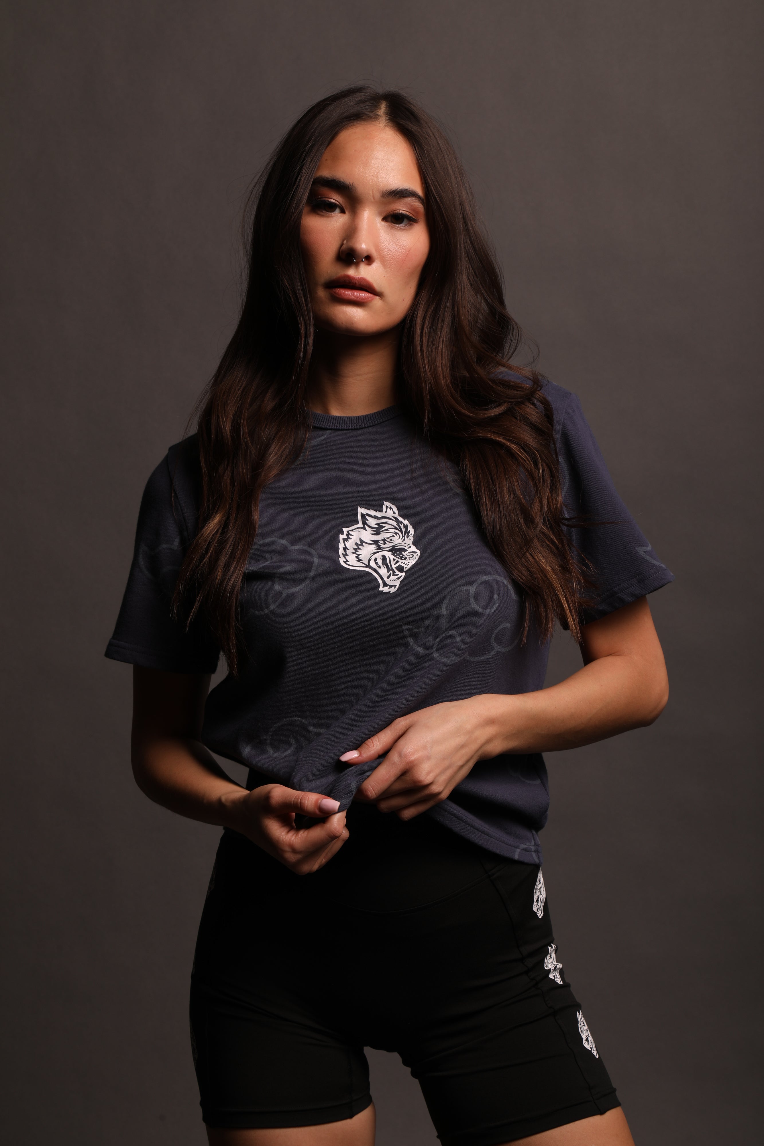 Floating "Timeless" Tee in Storm Blue