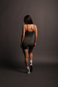 Floating Sonya "Everson Seamless" Bodysuit in Pine Green