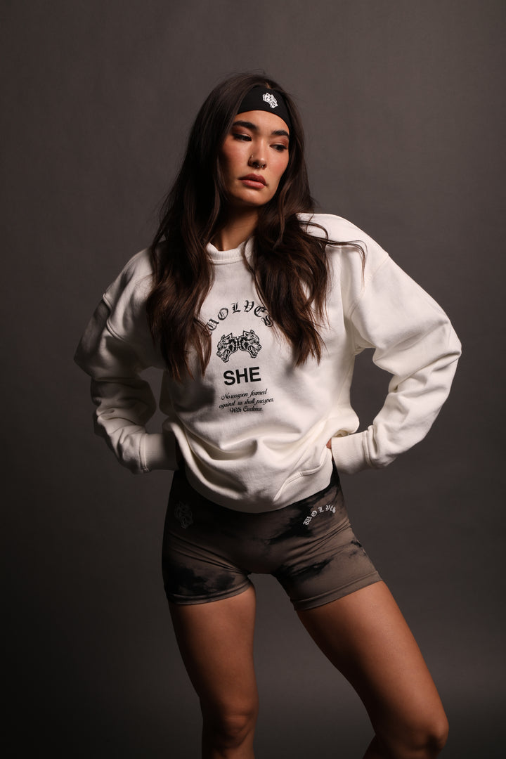 Chopper She London Crewneck in Cream