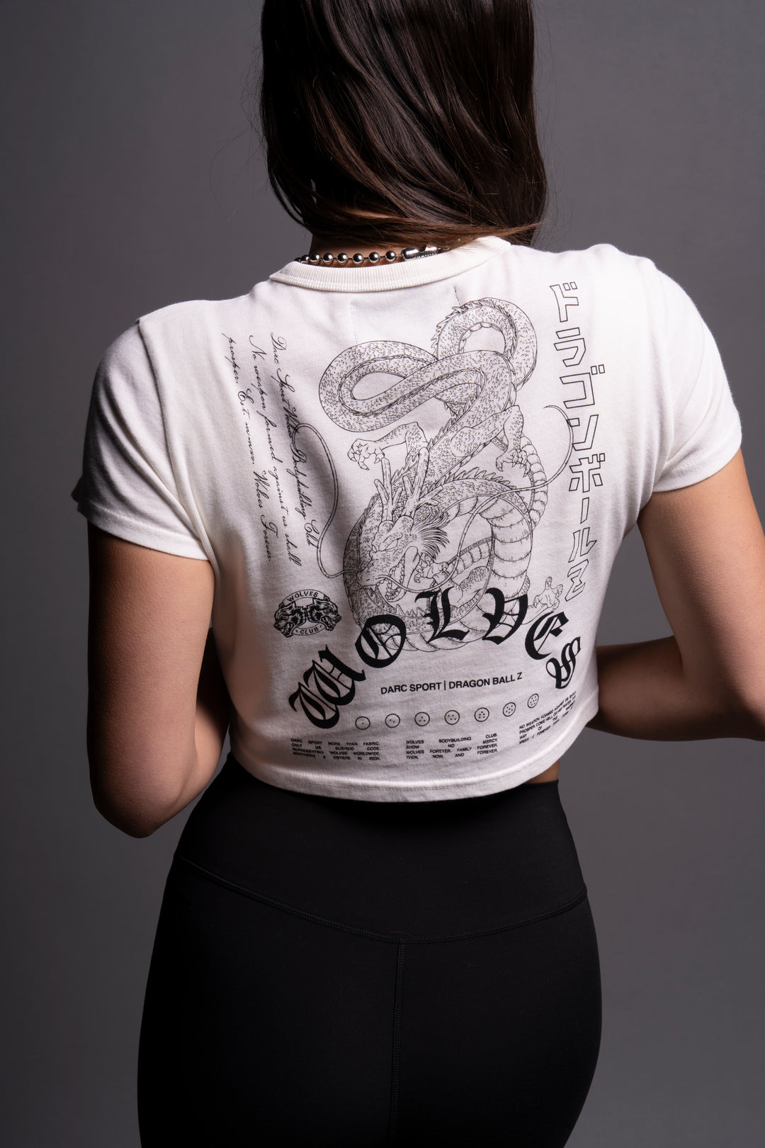 The Dragon & The Wolf "Timeless" (Cropped) Tee in Cream