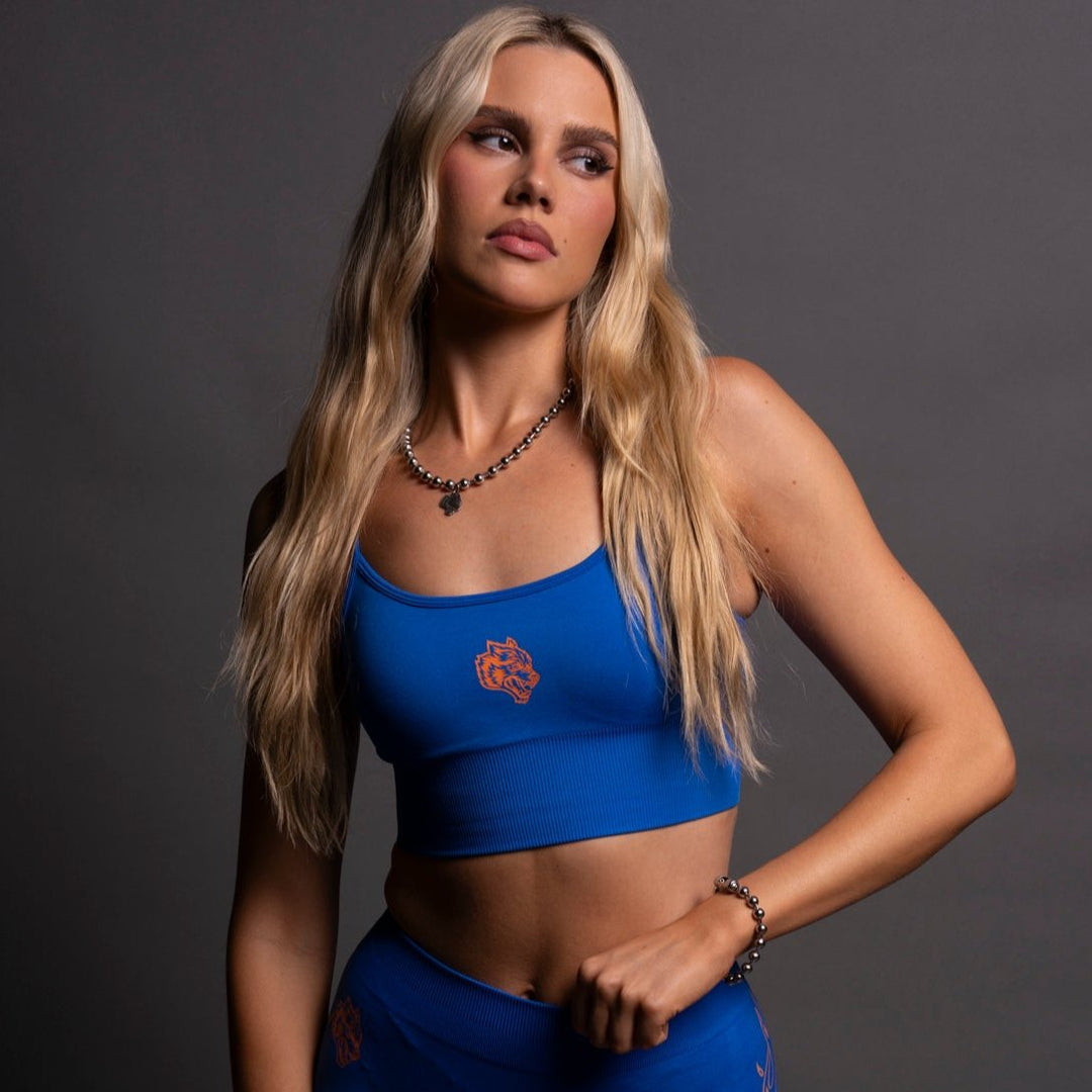 Single Wolf "Everson Seamless" Huxley Bra in Darc Cobalt