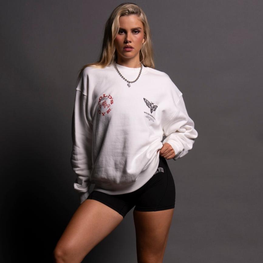 Gold's Moth She London Crewneck in Cream