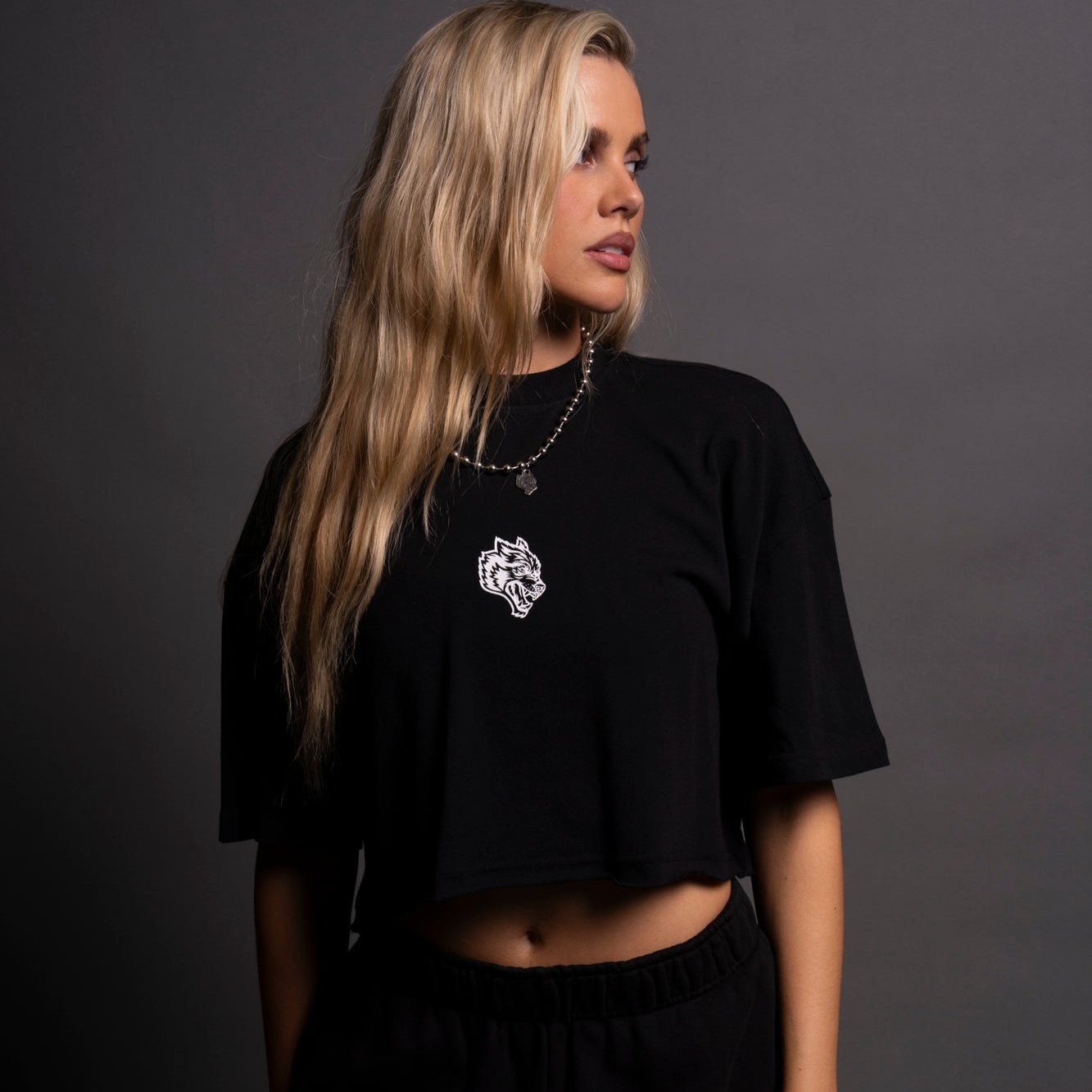 ★ILLIGO★ Signature Crop T-Shirt Black 7115 Signature Cropped Tee, Black – Glasswing