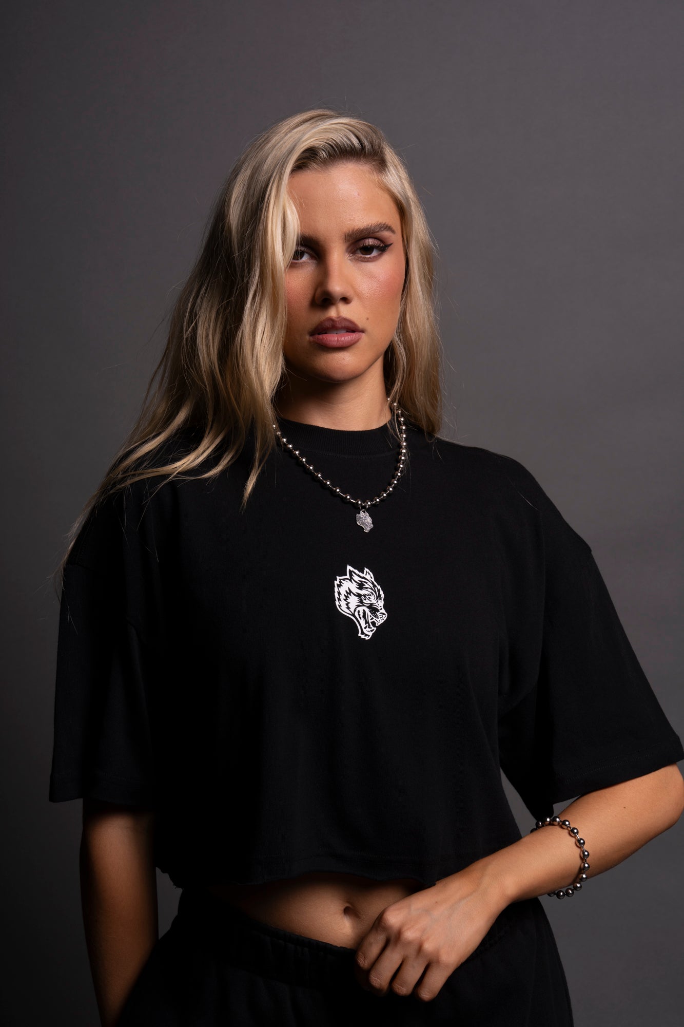 IYKYK "Premium" Oversized (Cropped) Tee in Black