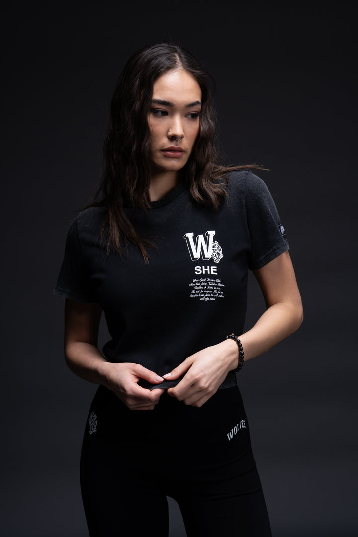 Her Mark "Timeless" Tee in Black