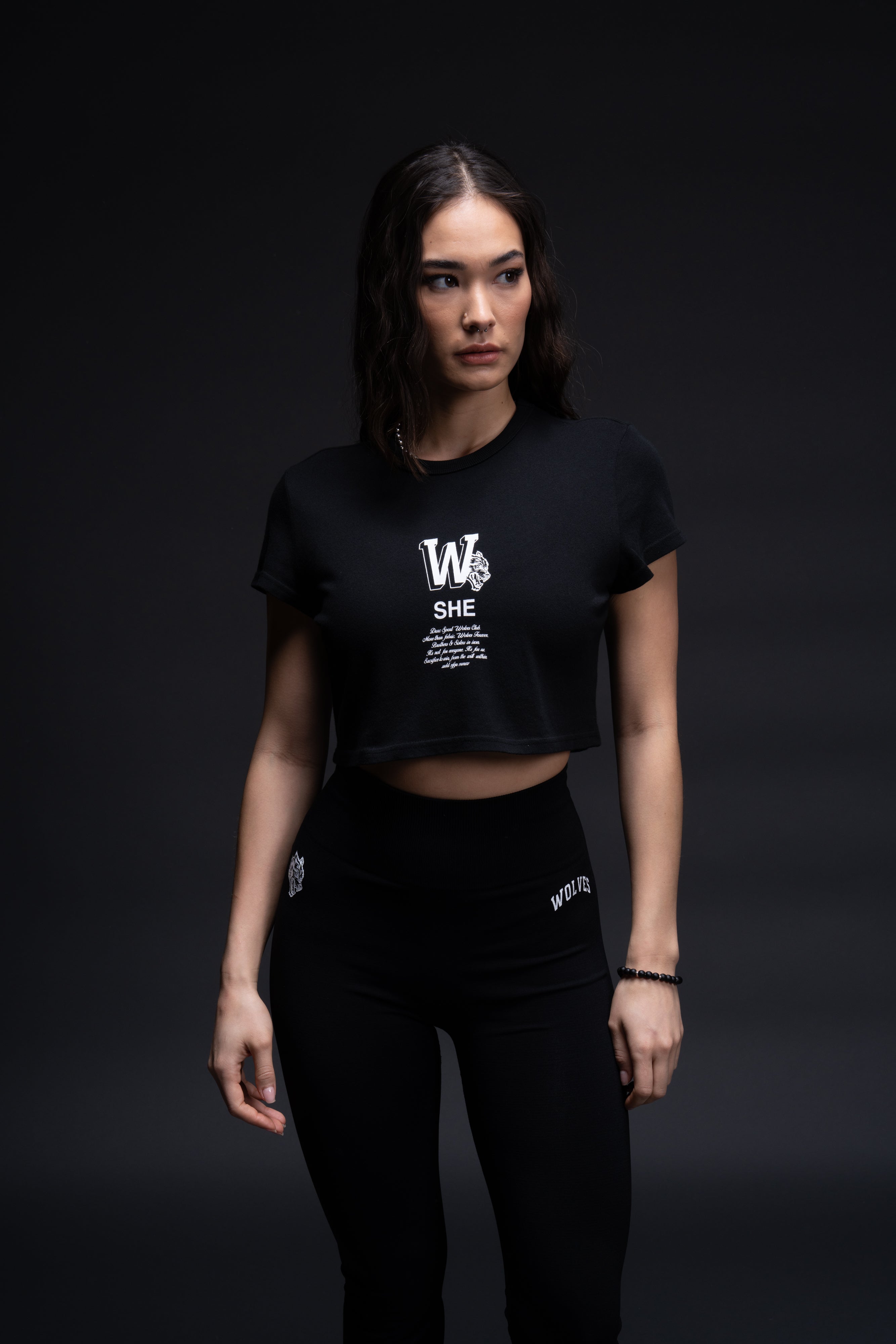 Her Mark Loyalty "Timeless" (Cropped) Tee in Black