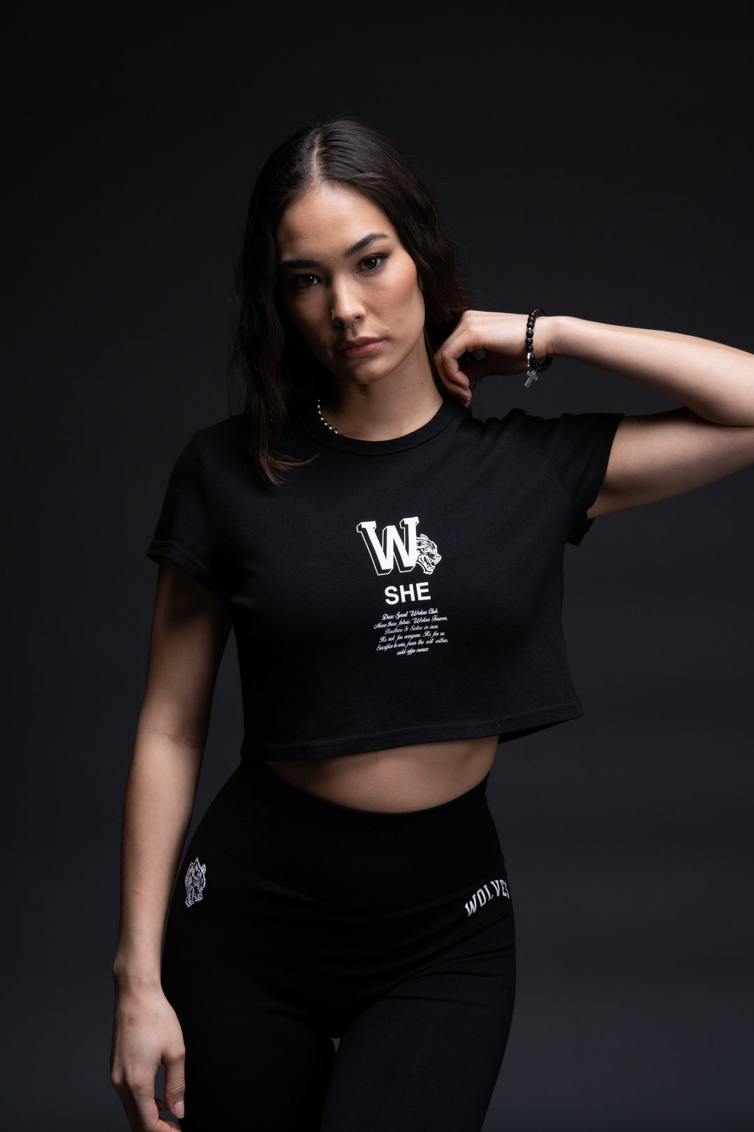 Her Mark Loyalty "Timeless" (Cropped) Tee in Black