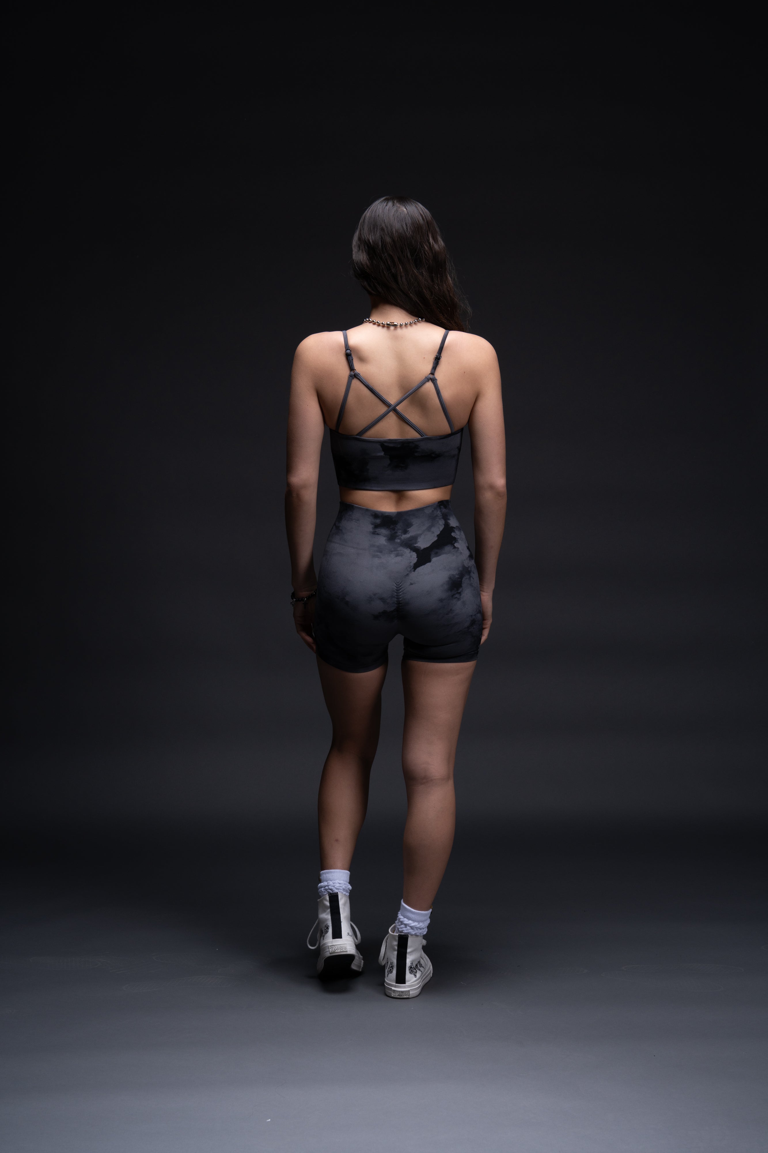 Single "Everson Seamless" Huxley Bra in Black Ghost Clouds