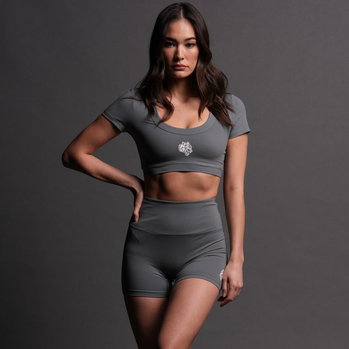 Single S/S Grace "Energy" Top in Greek Stone