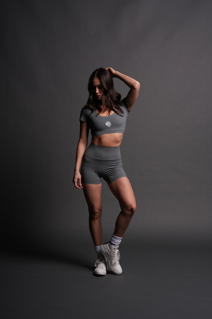 Single S/S Grace "Energy" Top in Greek Stone