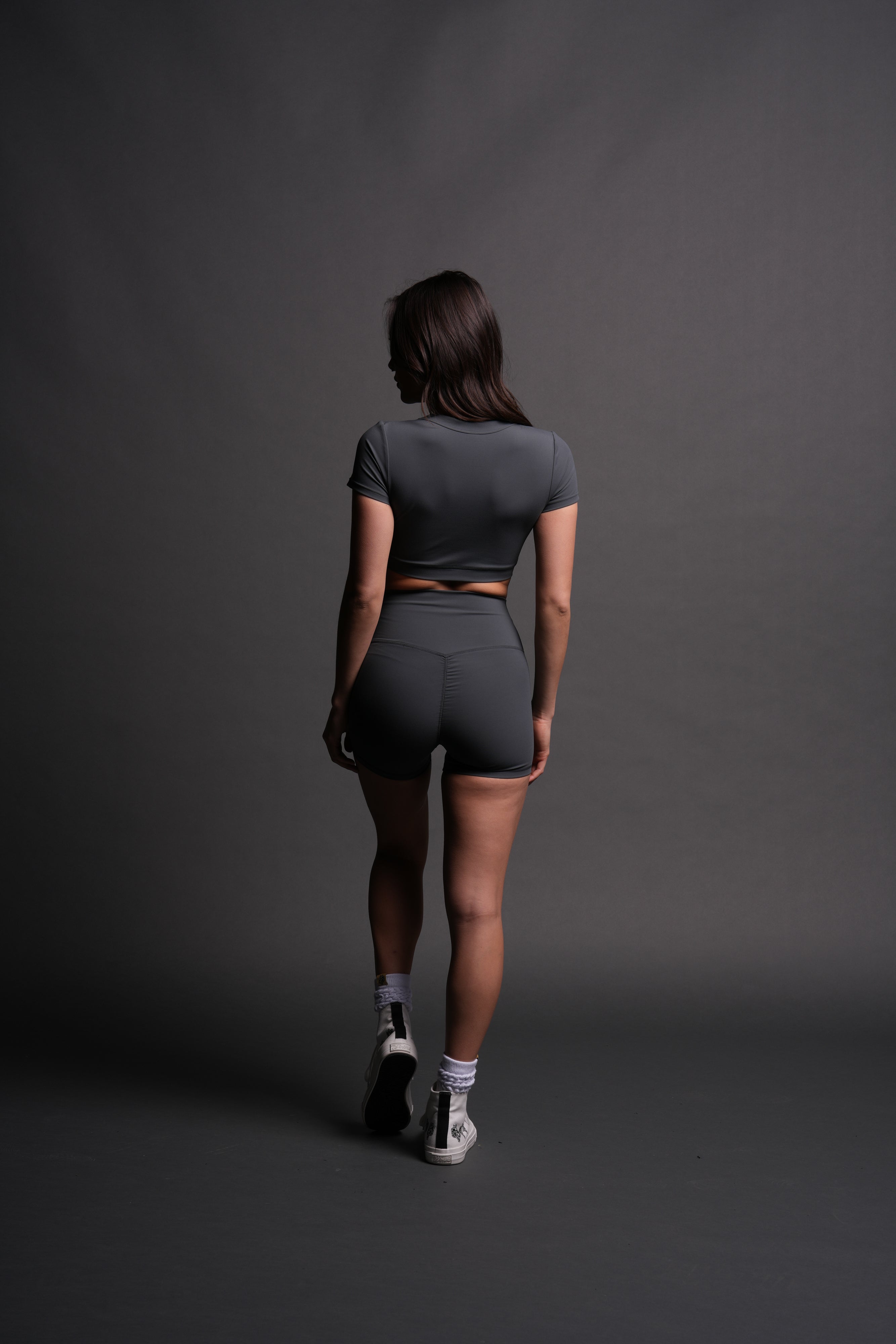 Single S/S Grace "Energy" Top in Wolf Gray