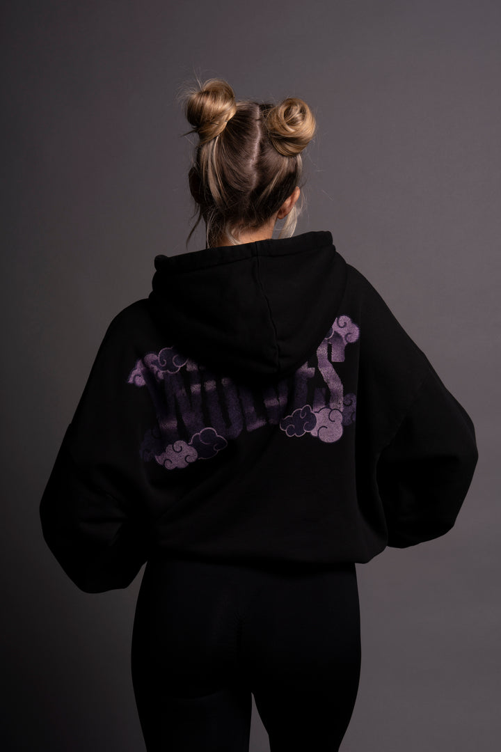 Akatsuki She "Chambers" Zip Hoodie in Black/Magenta