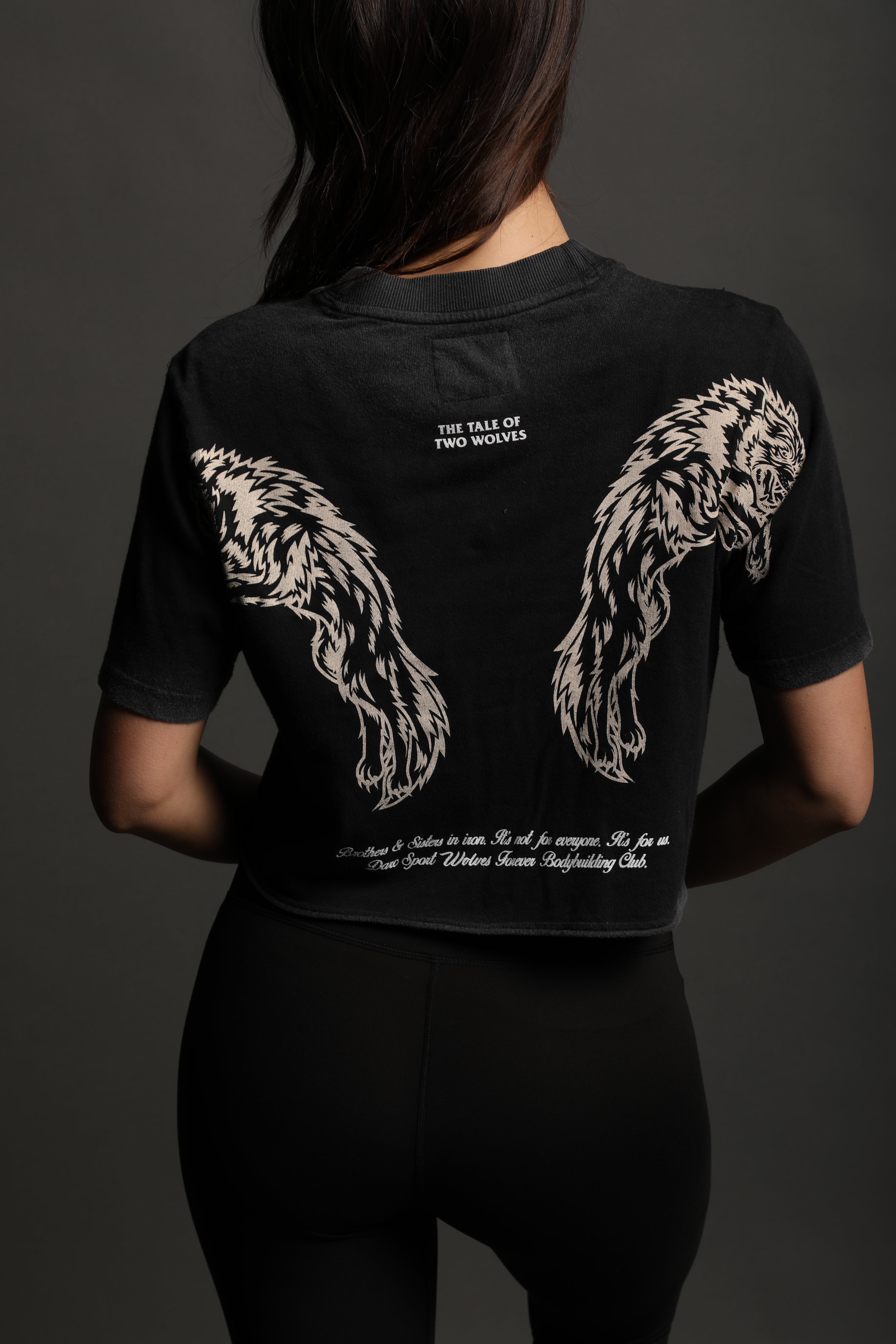 No Hurdles "Premium Vintage" (Cropped) Tee in Charcoal