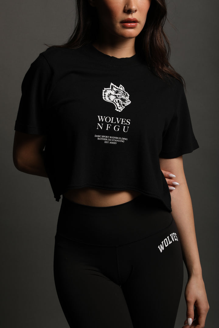Iconic "Premium" (Cropped) Tee in Black