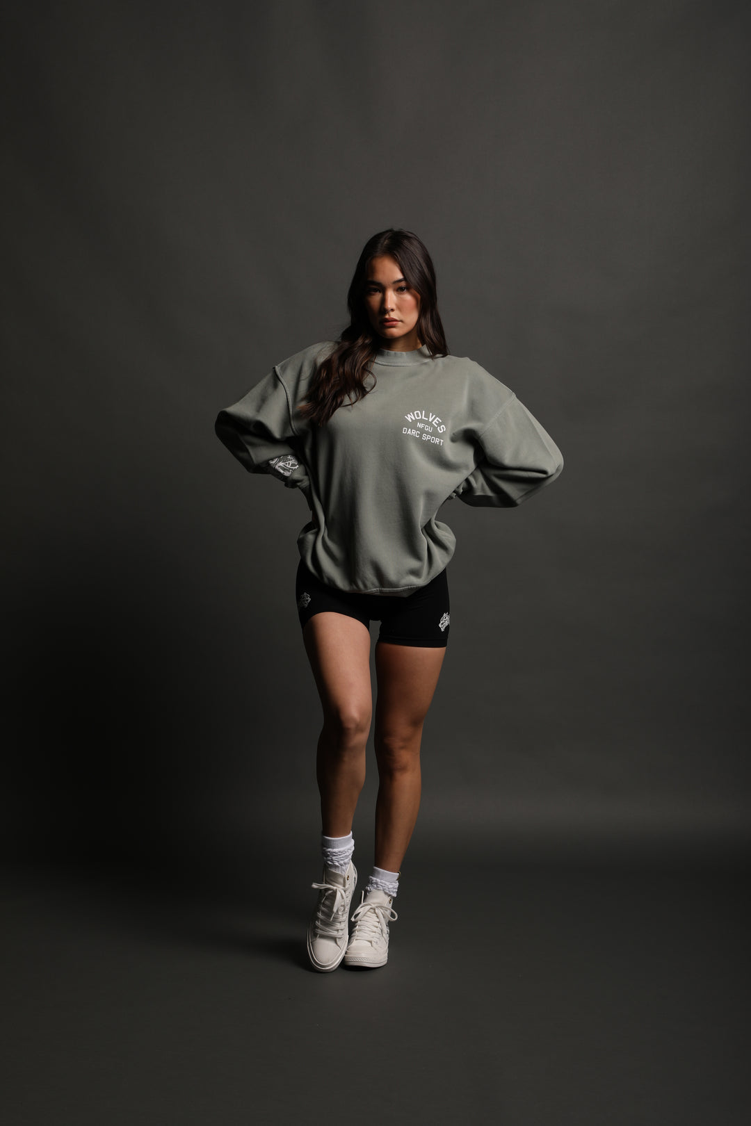 Our Life She London Crewneck in Owen Green