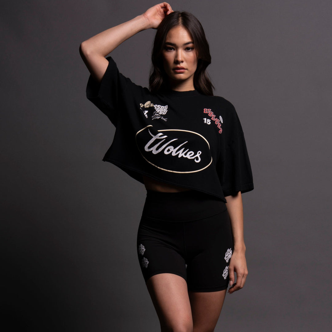 Live Fast V2 "Premium" Oversized (Cropped) Tee in Black