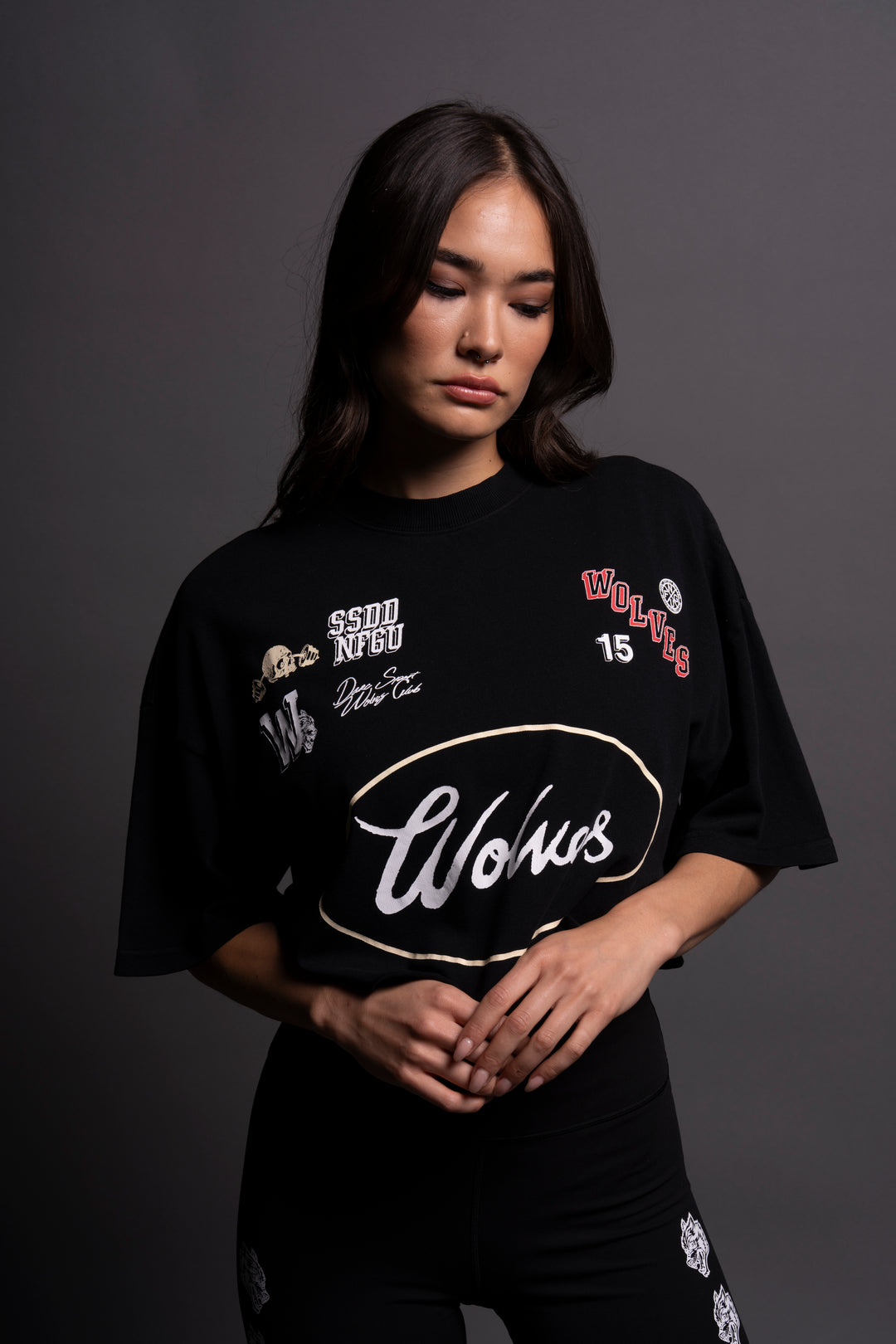 Live Fast V2 "Premium" Oversized (Cropped) Tee in Black