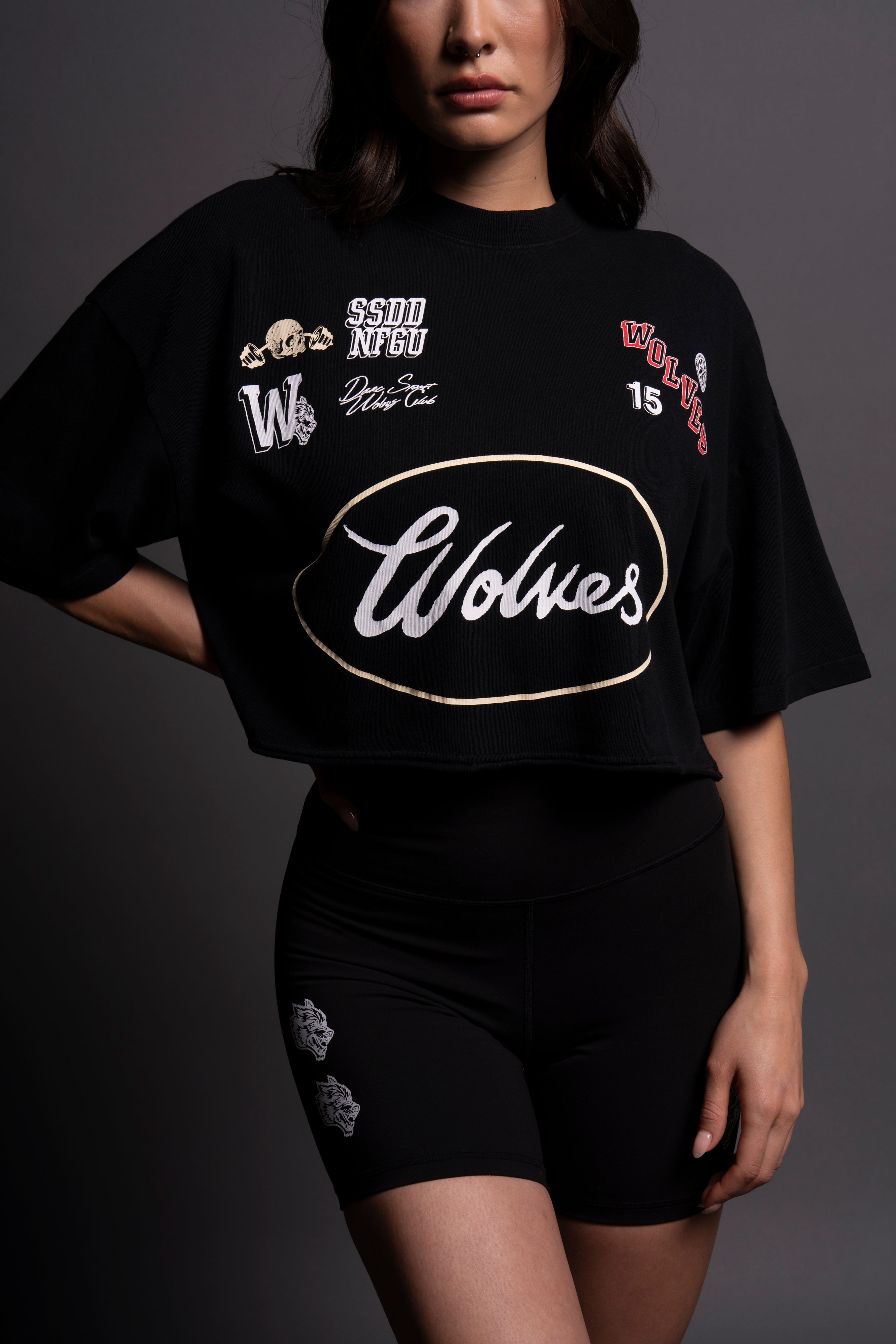 Live Fast V2 "Premium" Oversized (Cropped) Tee in Black